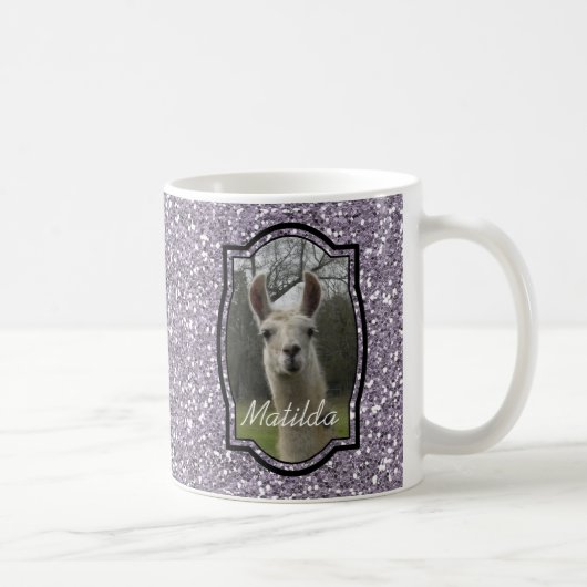 Helles n-Funkelnlama in Smokey Lavendel Kaffeetasse (Rechts)