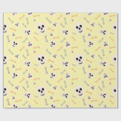 Helles Nahtloses Design: Halloween Skulls und Knoc Geschenkpapier (Flach)