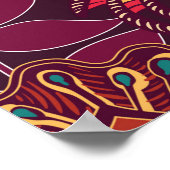 Helles, nahtloses Muster im Paisley-Stil. Bunt Poster (Ecke)