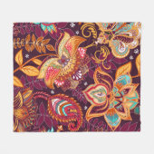 Helles, nahtloses Muster im Paisley-Stil. farbenfr Fleecedecke (Vorderseite (Horizontal))