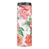 Helles, nahtloses Muster mit Blume. Rose. Wasser Thermosbecher (Rückseite)