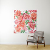 Helles nahtloses Muster mit Blumen. Rose. Wasserfa Wandteppich (Beispiel (Horizontal))