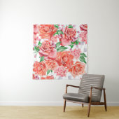 Helles nahtloses Muster mit Blumen. Rose. Wasserfa Wandteppich (Beispiel)