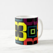 Helles, nahtloses Muster mit bunten Blume auf eine Kaffeetasse (VorderseiteRechts)