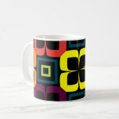 Helles, nahtloses Muster mit bunten Blume auf eine Kaffeetasse (Vorderseite Links)