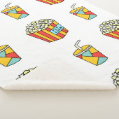 Helles, nahtloses Muster mit Nahrung für den Film Sherpadecke (3/4)