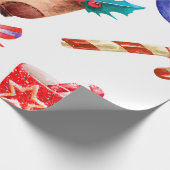 Helles, nahtloses New Year's Muster von Bonbons, b Geschenkpapier (Ecke)