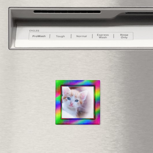 Helles Neon Foto Frame Magnet (In Situ (Geschirrspüler))