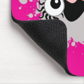 Helles Neon mit dem Bild eines Gnoms Mousepad (Ecke)