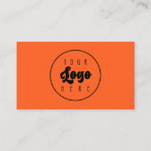 Helles Neon Orange Benutzerdefiniertes Firmenlogo Visitenkarte (Vorderseite)