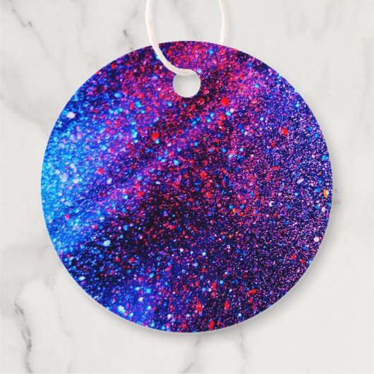 Helles Neon Pink Glow Disco Dance Party Vielen Dan Geschenkanhänger (Rückseite)