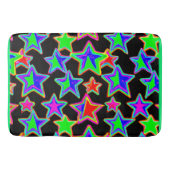 Helles Neon Starlight Muster Badematte (Vorderseite)