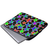 Helles Neon Starlight Muster Laptopschutzhülle (Vorne Knopf)