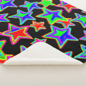 Helles Neon Starlight Muster Sherpadecke (3/4)