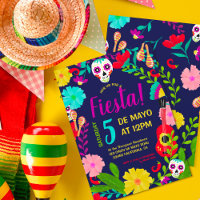 Helles Neonblütenmexikanisches 5-de-mayo-fiesta-Pa