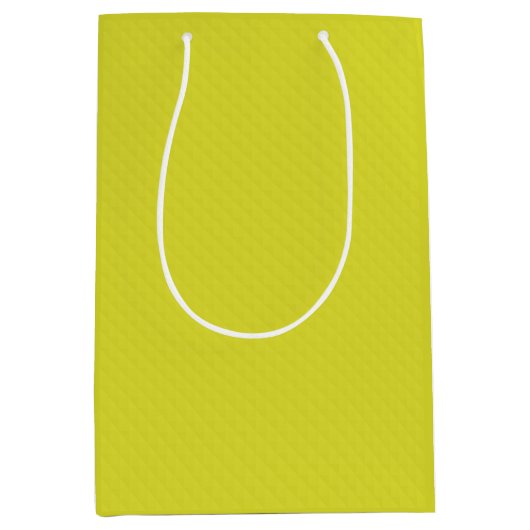 Helles Neongelb grün strukturiert Mittlere Geschenktüte (Vorderseite)