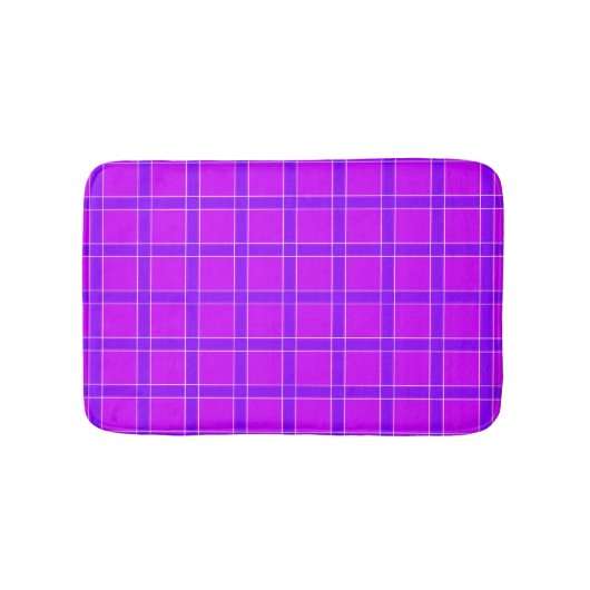 Helles Neonkraut kariertes Muster Throw Kissen Badematte (Vorderseite)