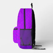 Helles Neonkraut kariertes Muster Throw Kissen Bedruckter Rucksack (Rechts)