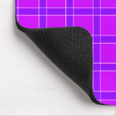 Helles Neonkraut kariertes Muster Throw Kissen Mousepad (Ecke)