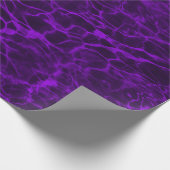 Helles Neonviolettes Flammendes Wasser Geschenkpapier (Ecke)