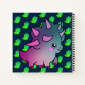 Helles Niedlich Fun Little Green Dinosaurier Notizblock (Rückseite)