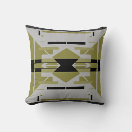 Helles Olive Black Gray Abstrakt Symmetrisches Mot Kissen
