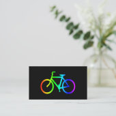 Helles Ombre Rainbow Bicycle Visitenkarte (Stehend Vorderseite)