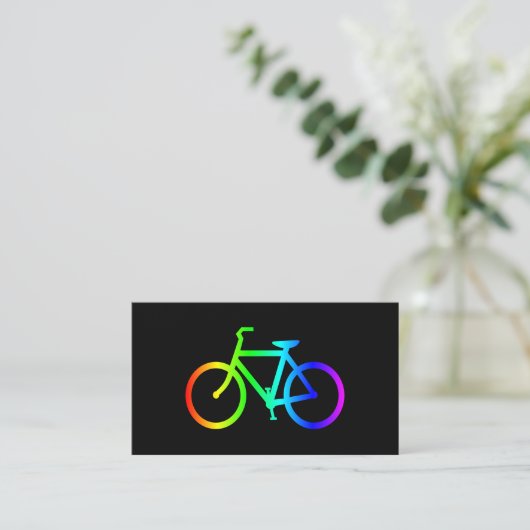 Helles Ombre Rainbow Bicycle Visitenkarte (Stehend Vorderseite)