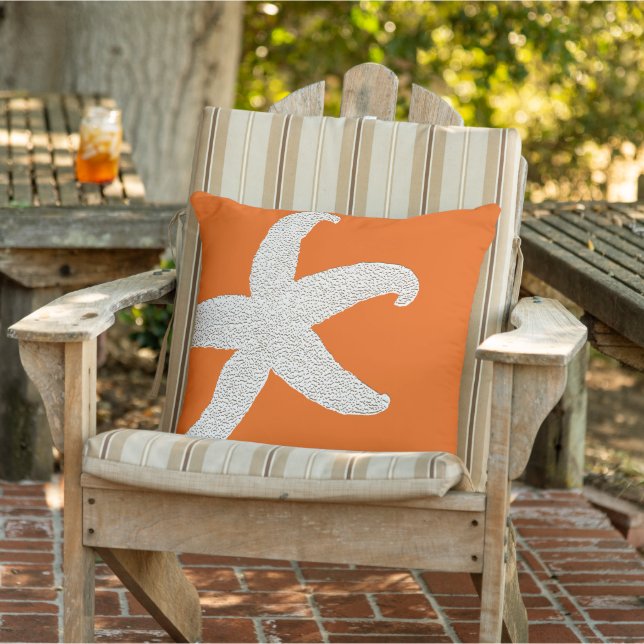 Helles Orange Big Starfish dekoratives Kissen (Stuhl )