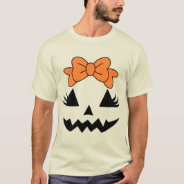 Helles Orange Bow Design zu Halloween T-Shirt