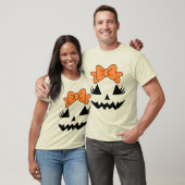 Helles Orange Bow Design zu Halloween T-Shirt (Unisex)