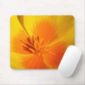 Helles Orange California Mohnzentrum mit Stamenten Mousepad (Mit Mouse)
