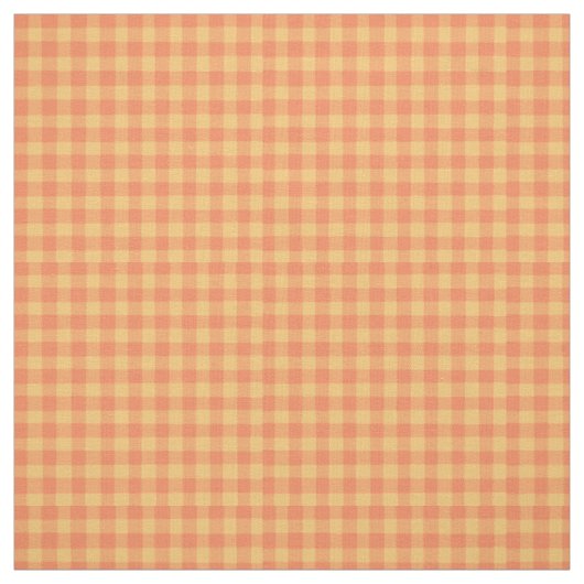 Helles orange Gelb-Karo-Gingham-Muster-Gewebe Stoff (Muster)