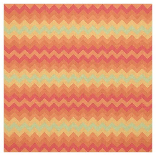 Helles orange gelbes Grün-Zickzack Muster-Gewebe Stoff (Muster)