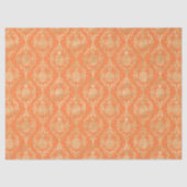 Helles Orange-Gold-Ananas-Damaskus Seidenpapier (Vorderseite)