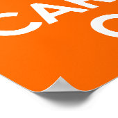 Helles Orange Keep Calm und Mach Weiter Poster (Ecke)