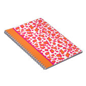 Helles Orange Leopard Print Notebook Notizblock (Rechte Seite)