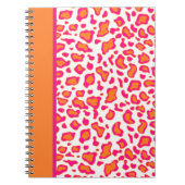 Helles Orange Leopard Print Notebook Notizblock (Vorderseite)