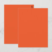 Helles Orange Minimalistisches Solid Background Postkarte (Vorne/Hinten)
