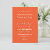 Helles Orange Minimalistisches Solid Background RSVP Karte (Stehend Vorderseite)