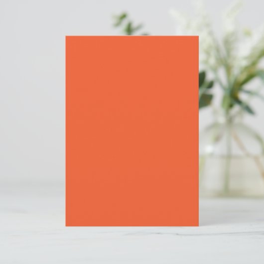Helles Orange Minimalistisches Solid Background RSVP Karte (Stehend Vorderseite)