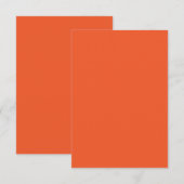Helles Orange Minimalistisches Solid Background RSVP Karte (Vorne/Hinten)