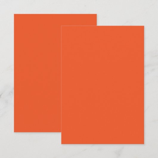 Helles Orange Minimalistisches Solid Background RSVP Karte (Vorne/Hinten)