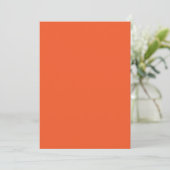 Helles Orange Minimalistisches Solid Background Save The Date (Stehend Vorderseite)