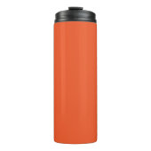 Helles Orange Minimalistisches Solid Background Thermosbecher (Vorderseite)