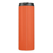 Helles Orange Minimalistisches Solid Background Thermosbecher (Rückseite)
