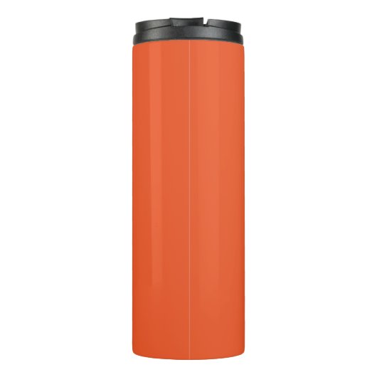 Helles Orange Minimalistisches Solid Background Thermosbecher (Rückseite)