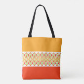 Helles Orange Pink und grün Groß Tasche (Rückseite)