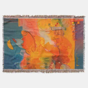 Helles Orange und Aquamarines Blanken Decke