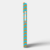 Helles Orange- und Blaugrün-Chevron-Muster Case-Mate iPhone Hülle (Rückseite / Links)